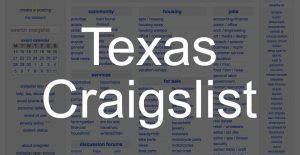 see also. . Www craigslist com texas